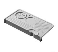 Hand Pour Coffee Tamper with Adjustable Coffee Distributor, Anti Slip Espresso Tool and Silicone Base, For Barista Tamping Device for Coffee Ground Leveling(Gray)