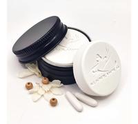 Hand Poured 2 Scented Essential Oils Stone Box with 4 Colours Black White Rose and Gold Aroma Stone for Car, Office, Bedroom or Travel (Black)