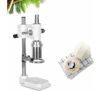 Hand Press Driller Opener, Vertical Coconut Opening Machine, Adjustable Tool, for Fruit Shop(White)