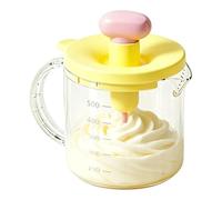 Hand Press Egg Beating Cup & Manual Kitchen Blender - 2-in-1 Measuring Cup for Baking, Mixing Cream, Milk Powder & Marinades - Perfect for Home, Dorm & Apartment