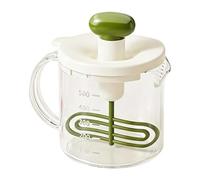 Hand Press Egg Beating Cup & Manual Kitchen Blender - 2-in-1 Measuring Cup for Baking, Mixing Cream, Milk Powder & Marinades - Perfect for Home, Dorm & Apartment