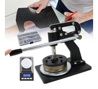 Hand Press Fabric Cutter with Punching Kit for Textile, Carpet, Leather Cutting