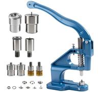 Hand Press Grommet Machine, Hand Press Punching Installation Tool, Leather Punch Tool Kit for Eyelet Grommet Dies or Double Cap Rivet Dies Blue