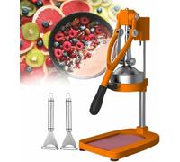 Hand Press Juicers Professional Fruit Squeezer and Crusher, Commercial Juicer Machine with Cast Iron Base & Suction Cup Foot for Lemon Orange Tomato Watermelon Juice,orange