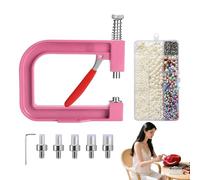 Hand Press Machine 4.72 Inch Bead Setting Tools, Heavy Duty Rivet Stud Set, Metal Bead Rhinestone Machine | Portable Craft Applicator, fab Device