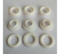 Hand press plastic eyelet fastener adjustable size resin with 15mm inner diameter and 28mm outer diameter, male and female locking design, replaces rusty metal eyelets effectively (30pcs black)