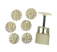 Hand Pressed Cakes Mold Bean Pastes Cake Press Flower Shape Round Pastries Maker Kitchen Baking Supplies Baking Molds