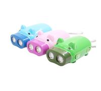 Hand Pressing Power Pig 2 LED Flash Light Flashlight Wind-up Dynamo Torch Lamp Very Practical and Popular