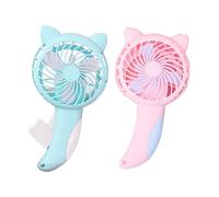 Hand Pressure Small Fan, Portable Cat Cartoon Handheld Fan, Suitable For Kids, Women, Men, Travel, Beach, Indoor And Outdoor Use, 20 Cm*11cm*4cm
