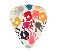 Hand Print print Guitar Picks 12 Pack Assorted Thickness for Guitar,ukulele,0.46/0.71/0.96mm