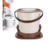Hand-Pull Clothes Spin Dryer, 2-8 Pieces Capacity, 2500 RPM High Speed Spin Dryer, with Clothes Cover + Drain Pipe,Inner Cylinder 18×20.5cm, for RV Camping Dorm Hotel,A