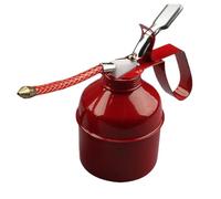 Hand Pump Oiler Can - Metals Oil Sprayer, Flexible Hose Spout, Automotive Lubricant Dispenser | Motorcycle Engine Fluid, Precision Mechanical Oiling Container, For Garage Workshop Maintenance