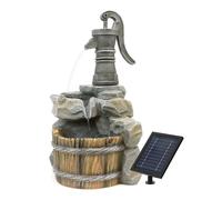Hand Pump Well Solar Water Feature With Battery Back Up