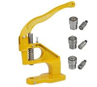Hand Punch Press Machine, Portable Rivet Press with Adjustment Screw, Easy to Use Grommet Eyelet Maker for Leather Fabric Belt DIY