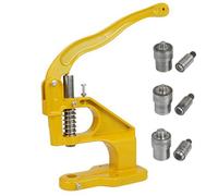 Hand Punch Press Machine, Portable Rivet Press with Adjustment Screw, Easy to Use Grommet Eyelet Maker for Leather Fabric Belt DIY