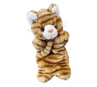 Hand Puppet Cartoon Animal Hand Puppets for Kids Ages 4-8 Emotional and Sensory Toy Animal Plush for Storytelling Teaching Birthday Gifts, Light Brown