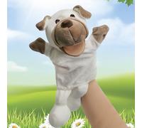 Hand Puppet, Plush Puppy Toy with Movable Mouth for Interactive Play, Educational Storytelling Puppet for Preschool Learning and Creative Role-Play