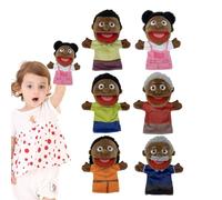 Hand Puppet Set - Sturdy Compact Elegant, Versatile, 6 Black for Home, School, Black Theatre 28cm Multicultural | Multipurpose Outdoor Indoor Utility Lightweight