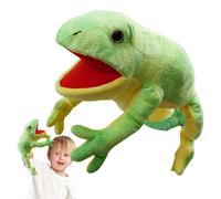 Hand Puppet with Moving Mouth | Chameleon Hand Puppet Animal,Soft Plush Animal Puppets Birthday for Children Theater Shows Na