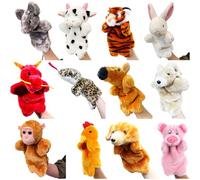 Hand Puppet, Zodiac Zodiac Animal Puppet, Glove Doll, Finger Puppet, Animal Puppet, Zodiac Plush, Set of 12, Rat, Cow, Tiger, Rabbit, Dragon, Snake, Horse, Sheep, Monkey, Chicken, Dog, Pig, Doll Show