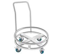 Hand-Push Cart with Wheels - Stainless Steel Mobile Base for Insulated Buckets, Soup Pots, Steamers - Ideal for Commercial Use