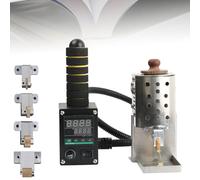 Hand Push Hot Melt Glue Rolling Machine, 50ml/150ml Barrels, 4 Applicators, 50-220℃ Adjustable Temperature for Packaging Leather Bonding