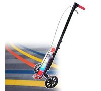 Hand-Push Lane Marking Applicator, With Guide Mark, Adjustable Push Rod, Adjustable Width: 5-15cm, for Straight Lines/Curves/Circles, Car Parks, Schools, Sports Surfaces,Black