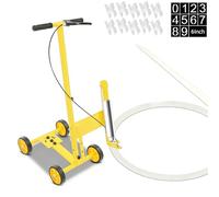 Hand Push Paint Line Striping Machine, Road Inverted Spray Paint Line Marking Tool with Angle Adjustable, Nozzles & Mold, Foldable Straight Lines/Arcs/Circles Sprayer for Parking Lot Runway
