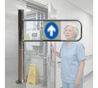 Hand Push Safety Gate with Single Entrance, Ideal for Nursing Home and Supermarket Access Control
