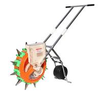 Hand Push Seeder, Stainless Steel Garden Seeder and Seed Sower with Visual Seed Box for Efficient Planting and Fertilizer Application