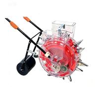 Hand Push Seeder with Fertilizer Applicator, 7 Mouths Garden Push Planter, Portable Seeder Simultaneous Sowing and Fertilization for Planting Corn Cotton Soybean Peanut