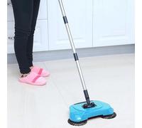 Hand Push Sweeper, 3 in 1 Manual Floor Sweeper with 2 Corner Brushes,Crumb Sweeper Vacuum Cleaner Home Cleaning Tool for Sweeping Mopping
