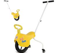 Hand Push Unicycle for Kids, Unicycle Balance Toddler Bikes with Handrails/Training Wheels, Ride On Bike Stroller for Boys and Girls (Yellow)