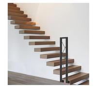 Hand Rail for Stairs U-Shaped Decorative Stair Handrail Side Mount Modern Simple Stair Railing for Family Hotel Villa Attic Deck Outdoor(Nero,95cm)