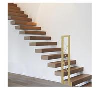 Hand Rail for Stairs U-Shaped Decorative Stair Handrail Side Mount Modern Simple Stair Railing for Family Hotel Villa Attic Deck Outdoor(Gold,100cm)