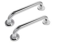 Hand Rails 1/2pcs 30cm Bathroom Tub Toilet Wall Grip Handle Handrail Grab Bar Shower Safety Support Handle Towel Rack Bath Grab Bar(Silver-2pcs 30cm)