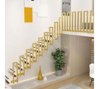 Hand Rails for Indoor Outdoor Steps,Gold U Shaped Handrails Modern Metal Stair Railing Guardrail Kit,Side Mount Banister Handrails for Stairs Loft Garden Corridor,1Pcs(50cm/20in)