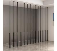 Hand Rails Stairs Industrial Pipe Banister Handrail for Indoor Lofts Steps, Floor to Ceiling Mount Railing for Stairs, Staircase Balusters Wrought Iron Post(L-Shaped Adjusting,85cm/33in)
