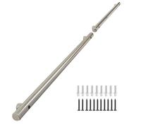 Hand Rails Stairs, Silver Bannister Rail for Stairs Handrail, Non-Slip Railings for Indoor Outdoor Steps, Metal Stainless Steel Round Pipe Handle(16.4ft/500cm)