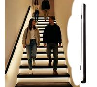 Hand Rails w/Up & Down Sensor Light, 24V Safe Low-voltage Staircase Handrails for Elderly/Kids/Handicap, Aluminum Alloy Safety Grab Bar(7.6m/24.9ft)