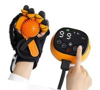 Hand Rehabilitation Device for Stroke Hemiplegia, Rehabilitation Robot Gloves, Inger Training Gloves Exerciser, Speed and Force Adjustable, Heating Timing Function(Left,XX-Large)