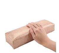 Hand Rest Pillow, Arm Rest Pillow Stripe Quality Leather Nail Art Pillow Manicure Hand Cushion Nail Arm Rest Soft Sponge Hand Rests Cusion Holder for Professional Nail Artist & Home DIY Salon(Gold)