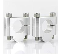 Hand Rising Clamp Motorcycle Handlebar Risers For Ducati Multistrada 1000 620 Monster 750 900 22mm Handle Bar Riser Clamp Mount Adapter Kit Handle Bar Riser(Silver,20mm)