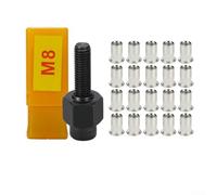 Hand Rivet Nut Set, Replacement Rivet Nut Head for -M10 with 20pcs Aluminum Nuts Compatible with Hand Riveter Tool(M8 20PCS)