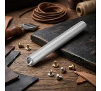Hand Rivet Setter 8mm Heavy Duty Leather Craft Tool(10mm) | 10mm domed head, cuts thick leather, energy-saving design, silver steel finish, craft essential