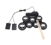 Hand Roll Up Practice Pad Portable USB Electronic Set, Realistic Sound Quality, Metronome, Dual Channel Output, Great Kids and Beginners, 10 Hours Playtime