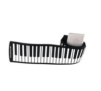 Hand Rolled Piano 88 Keyboard Silicone Folding Electronic Piano For Adults With Pedals(White,US)