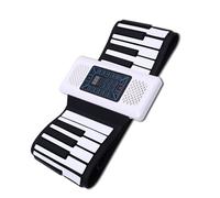 Hand-rolled Piano 88 Keys Soft Silicone Portable Beginners Folding Home Electronic Keyboard Portable Electronic Keyboards (Color : White)
