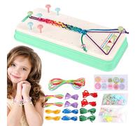 Hand Rope Braider Set for Kids - Colorful Jewelry String Maker Kit - Hand Rope Bracelet Maker Set Friendship Bracelets Braider Kit for Teen Girls