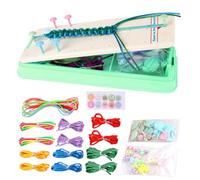 Hand Rope Braider Set - Friendship Bracelet Maker, Hand Braider Kit, Multi-Coloured String | T Adjustable Bracelets For Teen Girls Crafting Toy, Making Activity Kit, Jewellery DIY Set